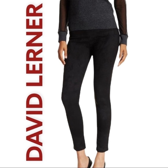 DAVID LERNER Elliott Micro Suede Soft Black Leggings, Size Small - Picture 6 of 12